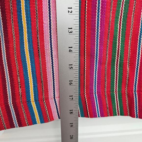 Vtg Central Falls 80s Wrap Skirt Women Size 10 Red Stripped Boho Southwestern - Picture 10 of 11